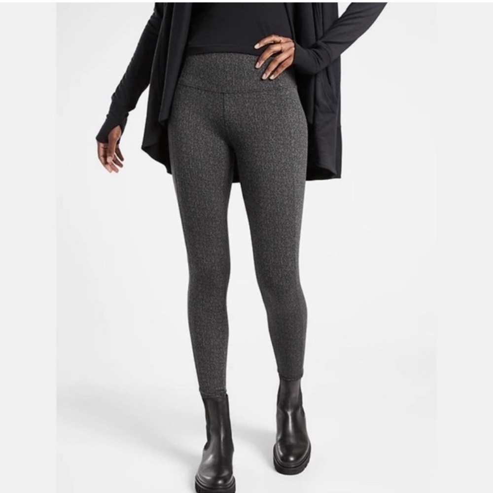 Athleta Delaney textured Moto tight leggings